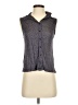 Pimkie Gray Sleeveless Button-Down Shirt Size XXS (estimated) - photo 1