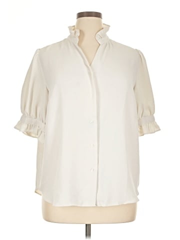 Ann Taylor 3/4 Sleeve Button-Down Shirt (view 1)