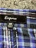 Express Plaid Blue Long Sleeve Button-Down Shirt Size XS - photo 7