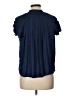 Evereve 100% Polyester Blue Short Sleeve Blouse Size L - photo 2