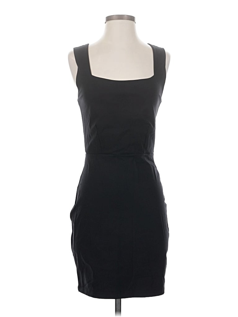 ADAY Cocktail Dress - Sheath: Black Solid Pattern Dresses - Used - Size X-Small