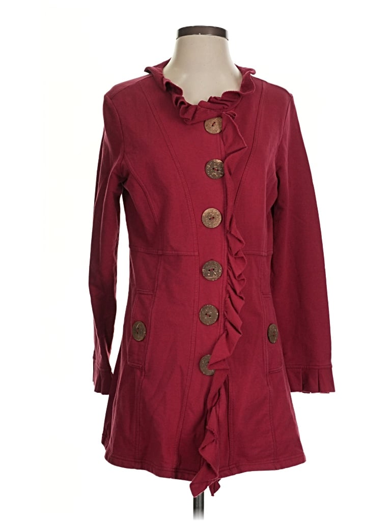 Pre-owned Neon Buddha Coat In Burgundy