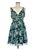BCBGeneration 100% Polyester Tropical Blue Cocktail Dress Size 8 - photo 1