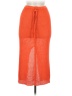 Shein 100% Polyester Orange Casual Skirt Size 6 - photo 1