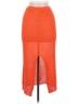 Shein 100% Polyester Orange Casual Skirt Size 6 - photo 2