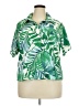 Kathy Ireland Tropical Green Short Sleeve Blouse Size 2X - photo 1