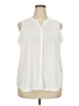 Apt. 9 100% Polyester Solid Ivory Sleeveless Blouse Size XXL - photo 1