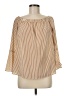 Lumiere 100% Polyester Tan 3/4 Sleeve Blouse Size M - photo 1