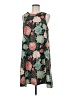 Unbranded 100% Polyester Print Teal Casual Dress Size M - photo 1