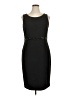 Kasper Solid Black Cocktail Dress Size 14 - photo 1