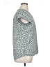 Monday Fun 100% Polyester Animal Print Gray Short Sleeve Blouse Size XL - photo 4