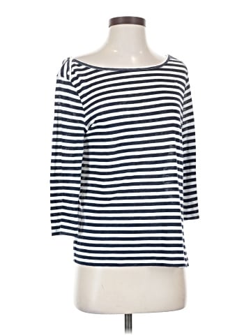 Blue Saks Fifth Avenue 3/4 Sleeve Top (view 1)
