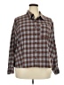 Attitudes by Renee Plaid Brown Long Sleeve Blouse Size 2X - photo 1