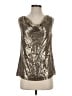 J.Crew Metallic Silver Sleeveless Silk Top Size 0 - photo 1