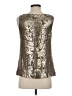 J.Crew Metallic Silver Sleeveless Silk Top Size 0 - photo 2