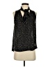 Free People 100% Polyester Print Black Sleeveless Blouse Size XS - photo 1