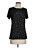 Worthington 100% Polyester Stars Black Short Sleeve Top Size S - photo 1