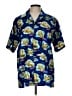 Hilo Hattie Tropical Blue Short Sleeve Button-Down Shirt Size L - photo 1