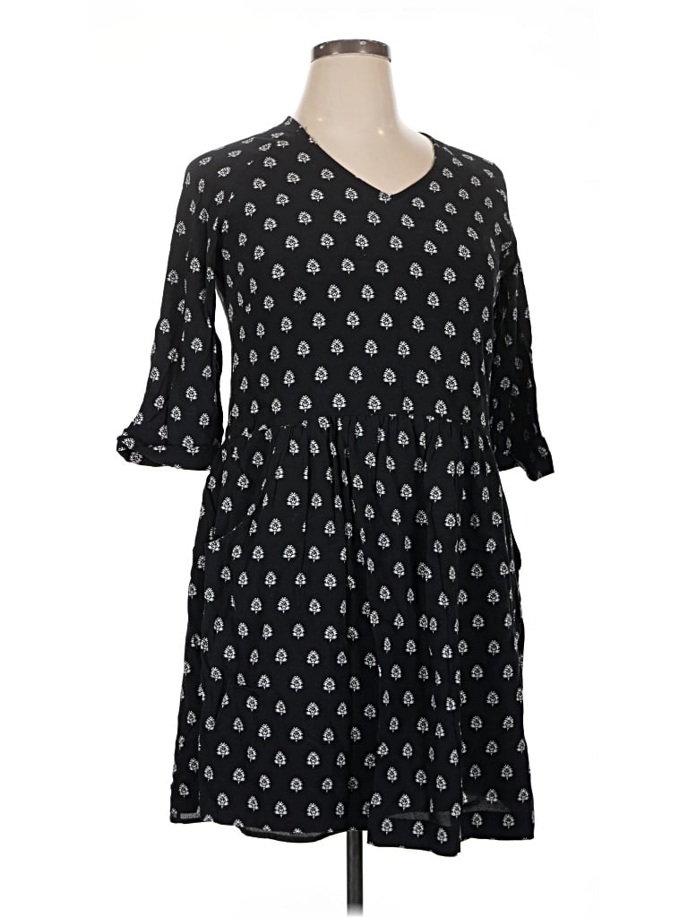 Pre-owned Garnet Hill Casual Dress In Black