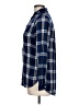 American Eagle Outfitters 100% Viscose Plaid Blue Long Sleeve Button-Down Shirt Size L - photo 5