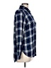 American Eagle Outfitters 100% Viscose Plaid Blue Long Sleeve Button-Down Shirt Size L - photo 4