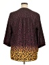 Torrid 100% Polyester Animal Print Brown 3/4 Sleeve Blouse Size 1X Plus (1) - photo 2