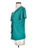 Covington Teal Short Sleeve Blouse Size S - photo 5
