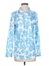 Unbranded 100% Polyester Blue Long Sleeve Blouse Size S - photo 1