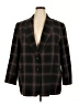 Requirements Plaid Brown Blazer Size 24 - photo 1