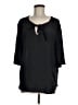 Ann Taylor 100% Rayon Black 3/4 Sleeve Blouse Size M - photo 1