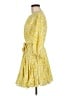 AaKaa 100% Polyester Print Yellow Casual Dress Size M - photo 5