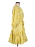 AaKaa 100% Polyester Print Yellow Casual Dress Size M - photo 4