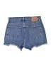 Levi's 100% Cotton Blue Denim Shorts Size 28 waist - photo 2