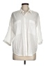 Theory 100% Cotton White 3/4 Sleeve Button-Down Shirt Size M - photo 1