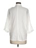 Theory 100% Cotton White 3/4 Sleeve Button-Down Shirt Size M - photo 2