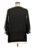 Coco Blanco 100% Polyester Black 3/4 Sleeve Blouse Size XL - photo 2