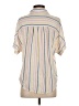 Splendid Stripes Tan Short Sleeve Blouse Size S - photo 2