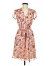 MSK 100% Polyester Print Orange Casual Dress Size 8 - photo 1