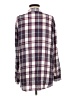 Express 100% Rayon Plaid Burgundy Long Sleeve Button-Down Shirt Size M - photo 2