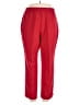 Nikki 100% Polyester Solid Red Casual Pants Size 20 - photo 1