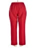 Nikki 100% Polyester Solid Red Casual Pants Size 20 - photo 2