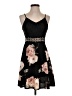 Shein 100% Polyester Floral Black Casual Dress Size 4 - photo 1