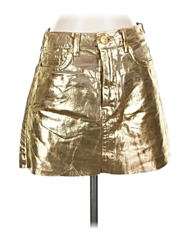 Stradivarius Faux Leather Skirt (view 1)