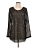 Very J Black Long Sleeve Blouse Size L - photo 1