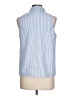 Shein Stripes Blue Sleeveless Button-Down Shirt Size L - photo 2