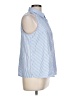 Shein Stripes Blue Sleeveless Button-Down Shirt Size L - photo 4