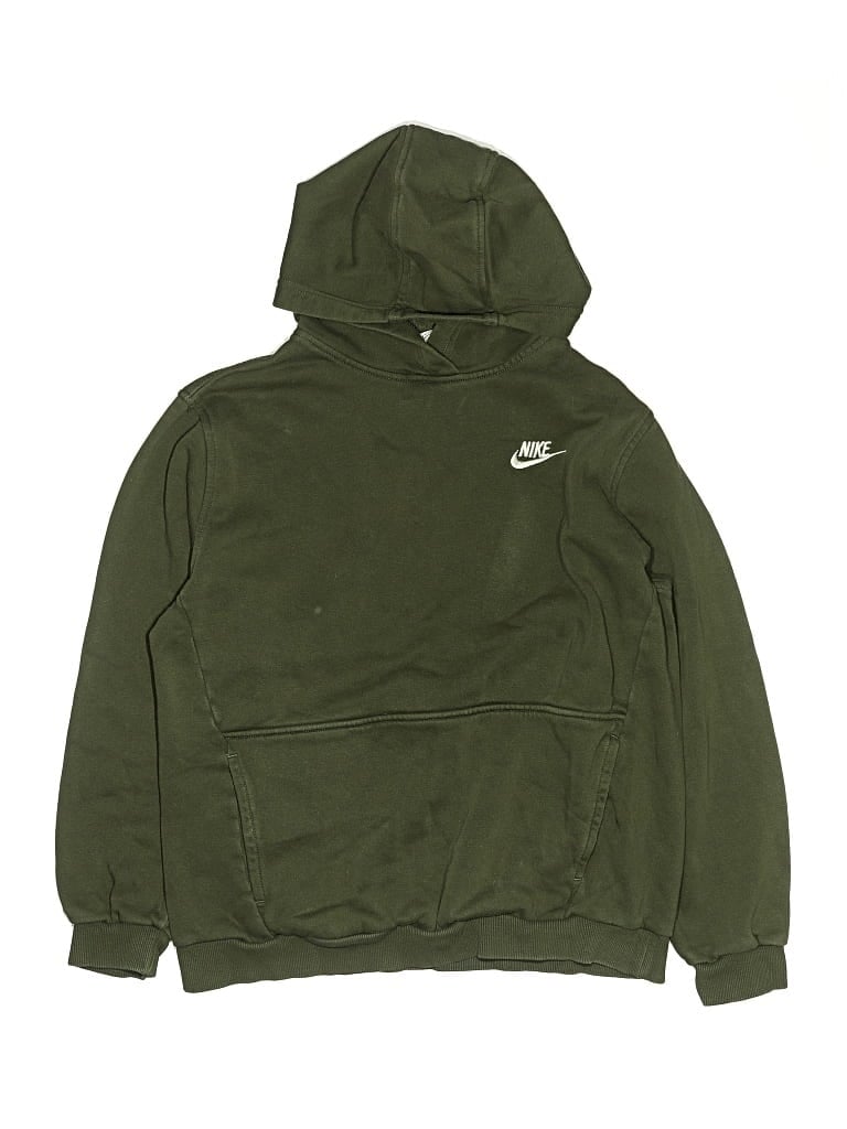 Pre-owned Nike Kids' Pullover Hoodie In Green