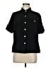 Travelsmith 100% Polyester Black Short Sleeve Blouse Size M (petite) - photo 1