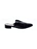 42 Gold 100% Leather Solid Black Mule/Clog Size 10 - photo 1
