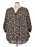 Torrid Floral Black 3/4 Sleeve Blouse Size 4X Plus (4) - photo 1